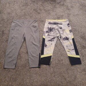LOT of 2 Ladies Capris ALL in MOTION & TEK GEAR DRYTEK - Size X-LARGE